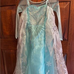 Disney Elsa Ice Princess Costume - sparkly Light Blue and Silver